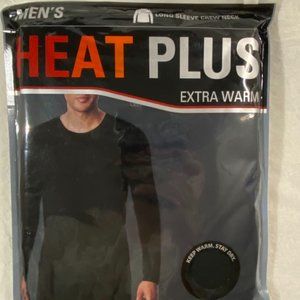32 Degrees Heat Men's (Thermal) Large LS Crew Neck Black NWT